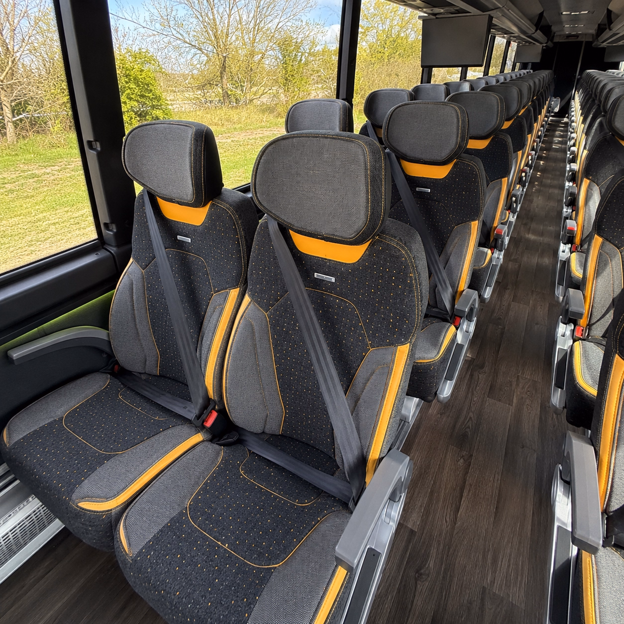 ann arbor charter bus rental inside