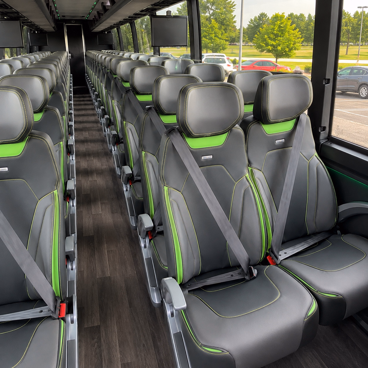 grand rapids charter bus rental interior
