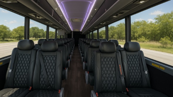Interior of Charter Bus Company East Lansing's 15 Passenger Minibus in East Lansing