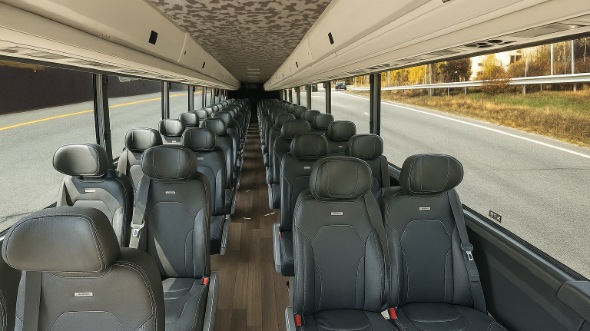 Interior of Charter Bus Company East Lansing's 18 Passenger Minibus in East Lansing