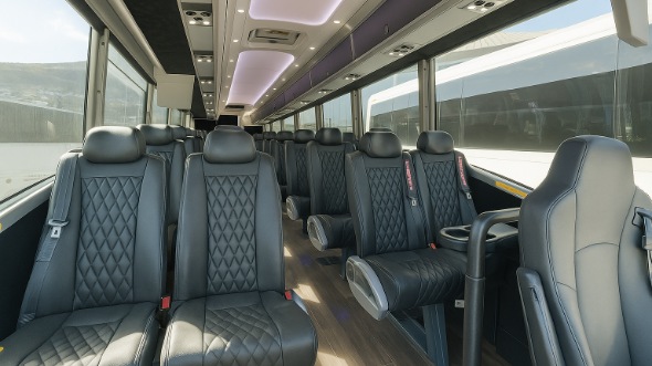 Interior of Charter Bus Company East Lansing's 20 Passenger Mini bus in East Lansing