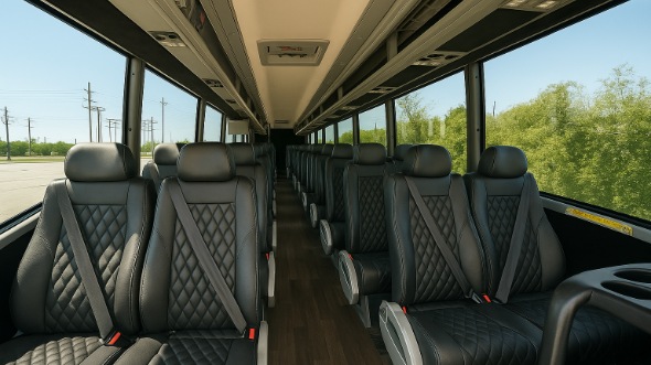 Interior of Charter Bus Company East Lansing's 25 Passenger Mini bus in East Lansing