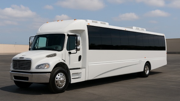 Exterior of Charter Bus Company Flint's 35 Passenger Minibus in Flint