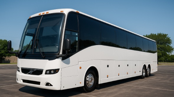 Exterior of Charter Bus Company East Lansing's 50 Passenger Charter Bus in East Lansing