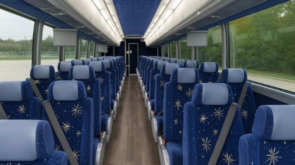 Interior of Charter Bus Company Flint's 50 Passenger Charter Bus in Flint