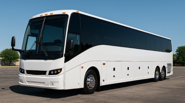 Exterior of Charter Bus Company East Lansing's 54 Passenger Charter Bus in East Lansing