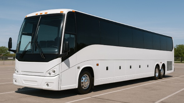 Exterior of Charter Bus Company East Lansing's 56 Passenger Charter Bus in East Lansing
