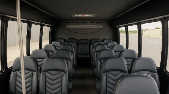 east lansing 25 passenger minibus inside
