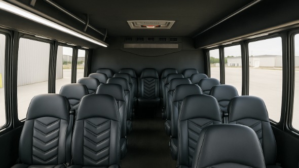 east lansing 35 passenger minibus inside