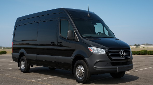 Exterior of Charter Bus Company East Lansing's Sprinter Limo in East Lansing